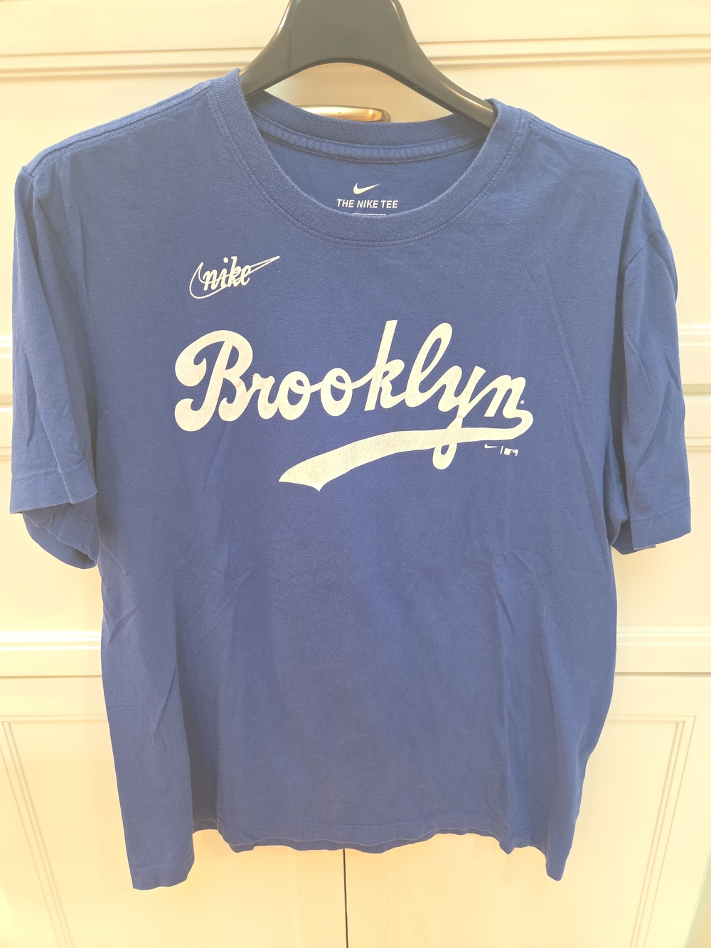Nike Brooklyn Dodgers Jackie Robinson 42 Blue Throwback Short Sleeve T-Shirt (M)